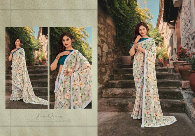 Ynf Bollywood Beauty Printed Georgette Ethnic Wear Fancy Saree Collection